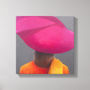Magenta Hat Saffron Jacket 2014 Leinwanddruck