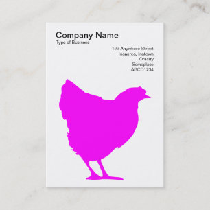 Magenta Hen Symbol - Schwarz auf Weiß Visitenkarte