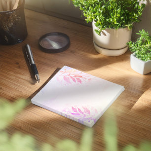 Magenta Hot Pink Aquarellblätter Blumen Hochzeit Post-it Klebezettel