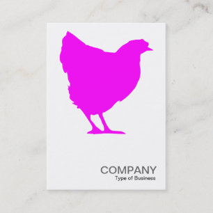Magenta Huhn-Symbol 02 - Weiß Visitenkarte