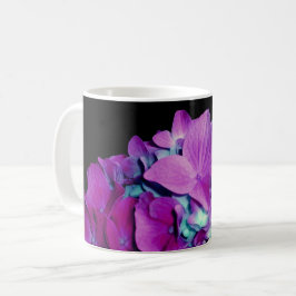 Magenta hydrangea lila kaffeetasse