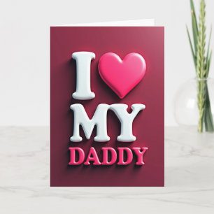 Magenta Ich liebe meinen Daddy Karte