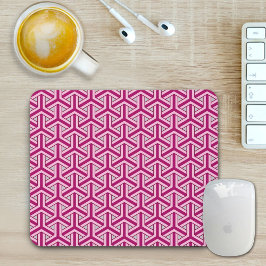 Magenta Japanese Pattern Mouse Pad Mousepad