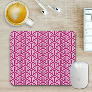 Magenta Japanisches Muster Mauspad