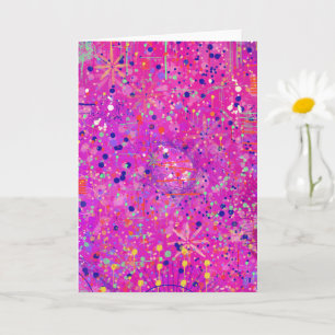 Magenta-Jubiläums-Abstract-Druck Karte