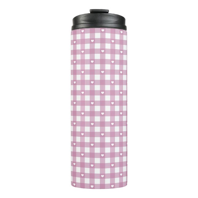 Magenta-Karo Thermosbecher (Vorderseite)