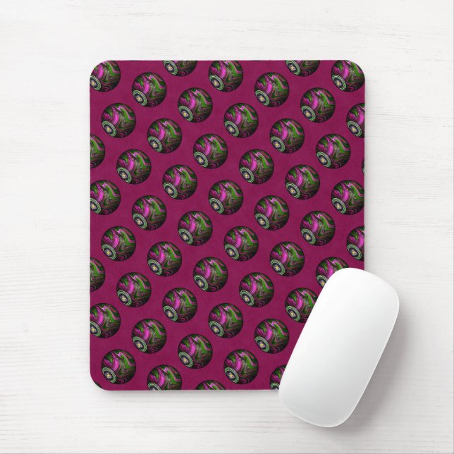 Magenta Lawn Bowls, Mousepad (Mit Mouse)