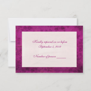 Magenta Leaf UAWG RSVP Karte