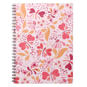 Magenta Liebe & Butterflies_02 Valentine Notebook Notizblock