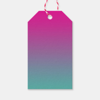 Magenta Lila & Aquamarin Ombre Geschenkanhänger