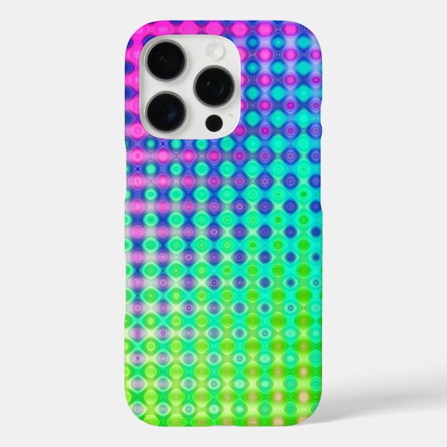 Magenta Lila Blue Green Yellow Pink iPhone 16 Pro Hülle (Rückseite)