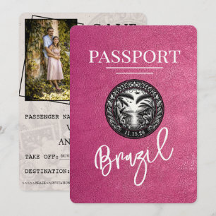 Magenta Lila Brasilien Pass Save the Date