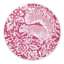 Magenta Lila Eichhörnchen Blumenwald Keramikknauf