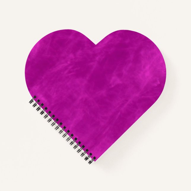 Magenta Lila Heart Notizbuch (Vorderseite)