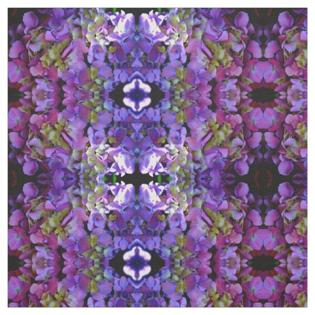 Magenta Lila Hydrangeas lila-gelb Stoff (Muster)