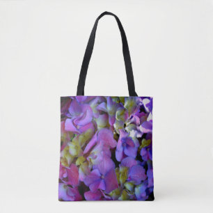 Magenta Lila Hydrangeas lila-gelb Tasche