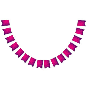 Magenta Lila Party-Girlande Banner – Anpassbar