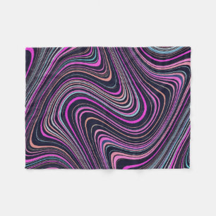 Magenta Lila Pink Navy Muster Fleecedecke
