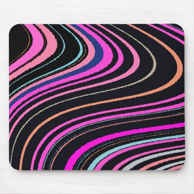 Magenta Lila rosa Muster Mousepad (Vorne)