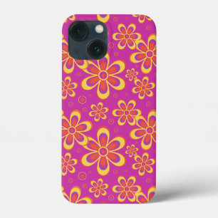 Magenta Lila Yellow Groovy Blume Pattern Case-Mate iPhone Hülle