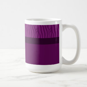 Magenta Lila Zebrafellmuster Kaffeetasse