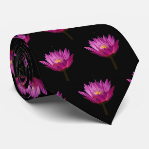 Magenta Lotus Wasserlilie Krawatte