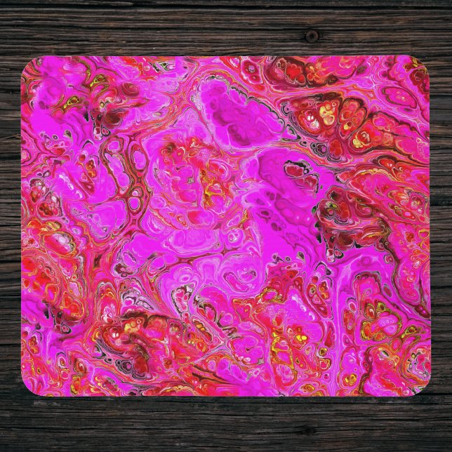 Magenta Marble Swirl Mouse Pad Mousepad (Von Creator hochgeladen)