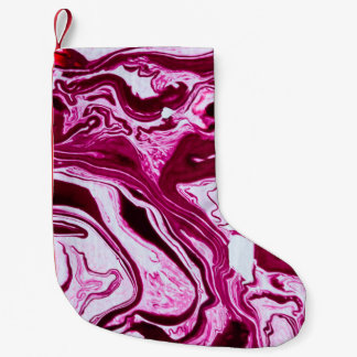Magenta-Marmorstruktur Kleiner Weihnachtsstrumpf