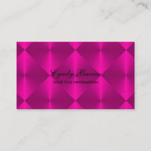 Magenta Metallic Look Diamond Tiles Visitenkarte