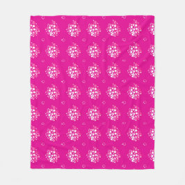 Magenta Minimal Dot Pattern Design Fleecedecke