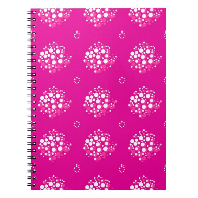 Magenta Minimal Dot Pattern Design Notizblock (Vorderseite)