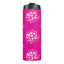 Magenta Minimal Dot Pattern Design Thermosbecher