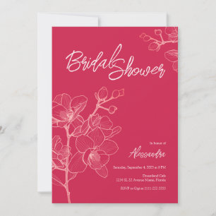 Magenta Orchid Moments I Wedding Brautparty Einladung