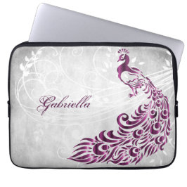 Magenta Peacock Personalisierter Laptop-Sieb Laptopschutzhülle
