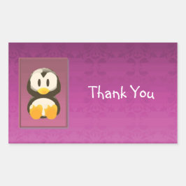 Magenta Penguin Vielen Dank, Sticker