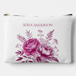 Magenta Peony Zubehörtasche