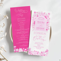 Magenta Pink Chinoiserie Blumenzwiebelprogramm