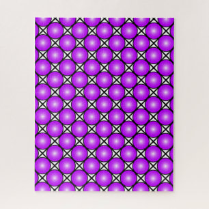 Magenta Pink Dots Schwarz-weißes Gittermuster