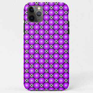 Magenta Pink Dots Schwarz-weißes Gittermuster Case-Mate iPhone Hülle