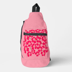 Magenta Pink Fantasy Blume Ästhetisch Crossbody Bag