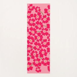Magenta Pink Fantasy Blume Power Yogamatte