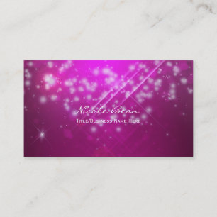 Magenta Pink Glamour Geschäftskarte mit Glitter Visitenkarte
