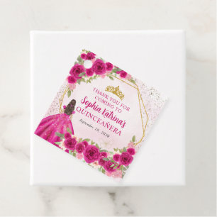 Magenta Pink Gold Blumenprinzessin Tiara Vielen Da Geschenkanhänger
