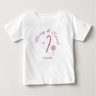Magenta pink Merry & Süßigkeiten Zuckerrohr Wasser Baby T-shirt