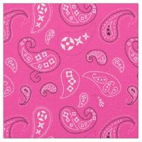 Magenta Pink Paisley Western Bandana Print