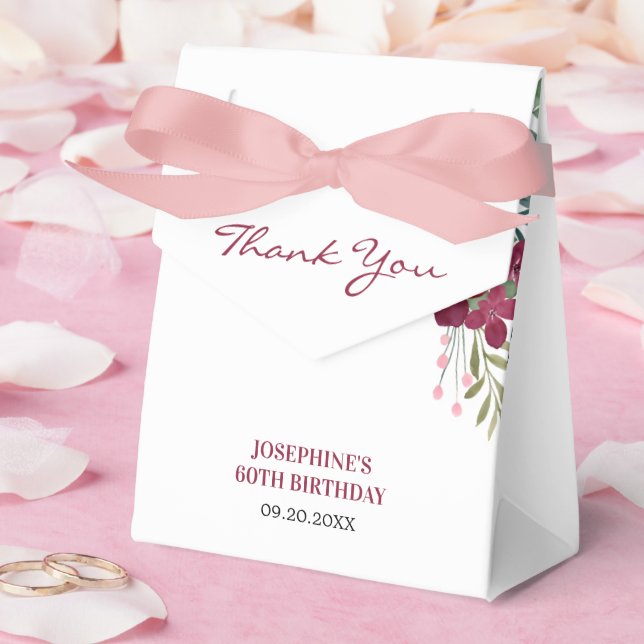 Magenta Pink Rose Floral Botanical Birthday Geschenkschachtel (Hochzeit)