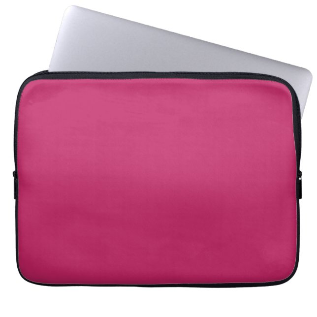 Magenta Pink Solid Laptopschutzhülle (Vorderseite)