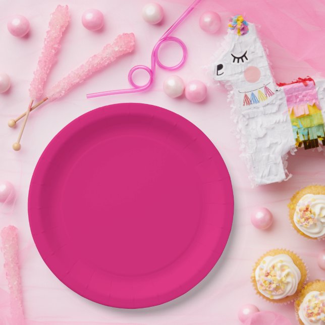 Magenta Pink Solid Pink Paper Teller (Party)