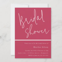Magenta Pink Trendy Modernes Brautparty