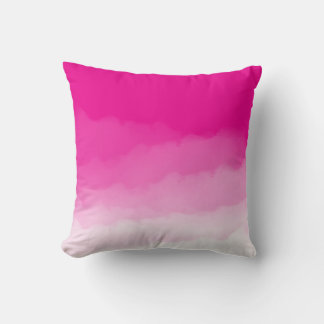 Magenta Pink Watercolor Ombre Throw Kissen